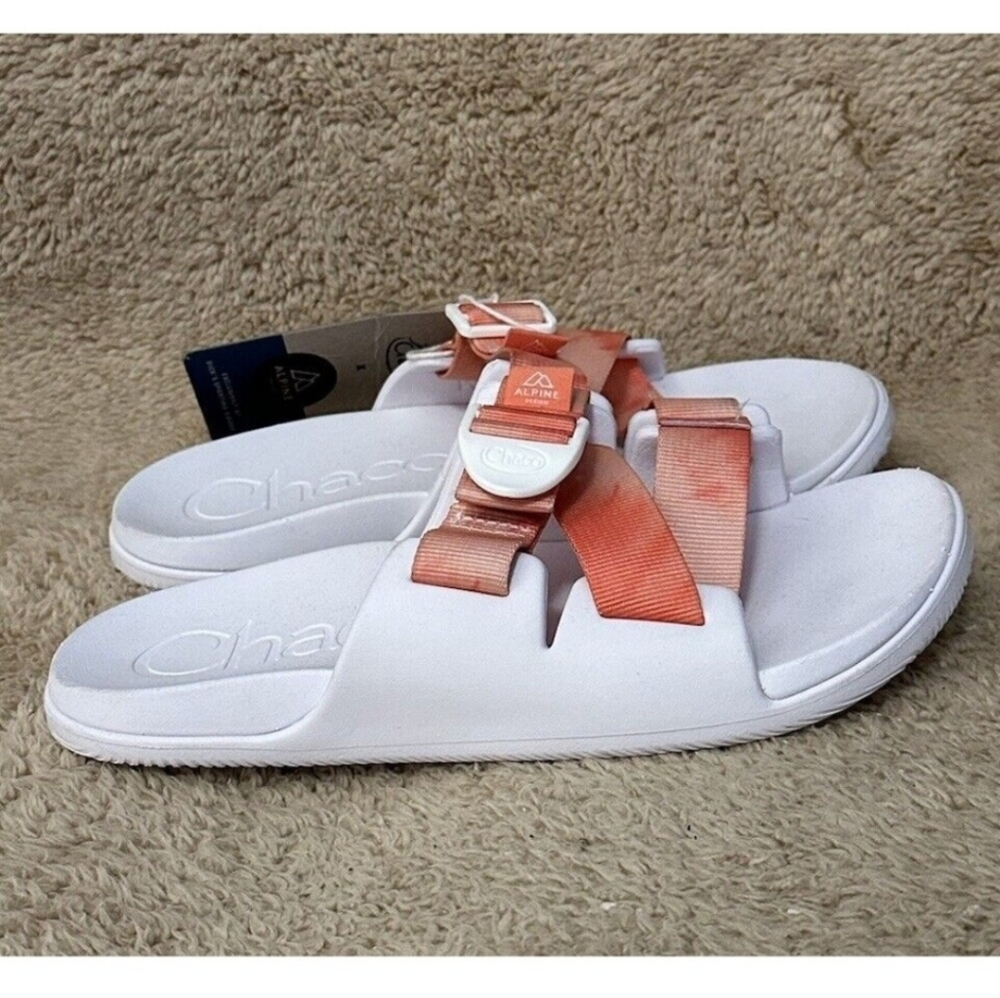 Chaco Women's White and Coral Sandals